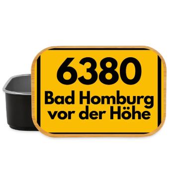 ALTE POSTLEITZAHL PLZ 6380 BAD HOMBURG VOR D HÖHE - Lunch Box - Schwarz - Vorne