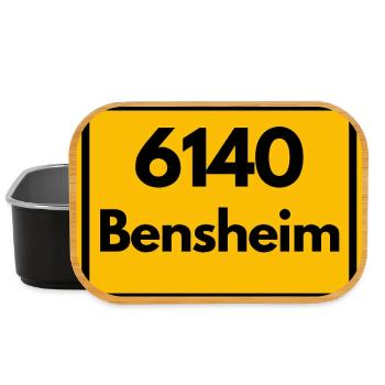 ALTE POSTLEITZAHL PLZ RETRO 6140 BENSHEIM HEIMAT - Lunch Box - Schwarz - Vorne