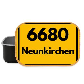 ALTE POSTLEITZAHL PLZ RETRO 6680 NEUNKIRCHEN SAAR - Lunch Box - Schwarz - Vorne