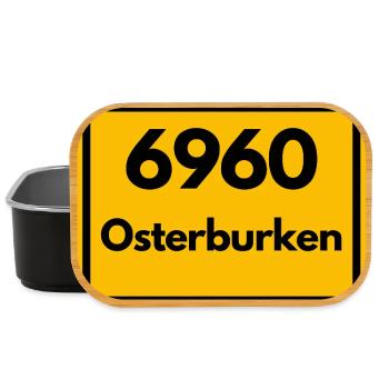 ALTE POSTLEITZAHL PLZ RETRO 6960 OSTERBURKEN BW - Lunch Box - Schwarz - Vorne
