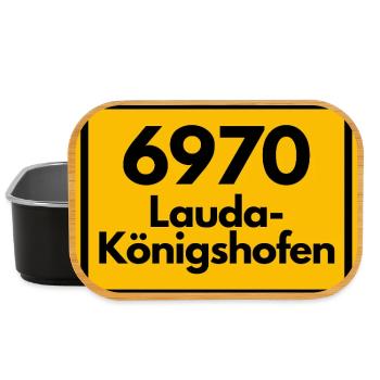 ALTE POSTLEITZAHL PLZ 6970 LAUDA KÖNIGSHOFEN - Lunch Box - Schwarz - Vorne