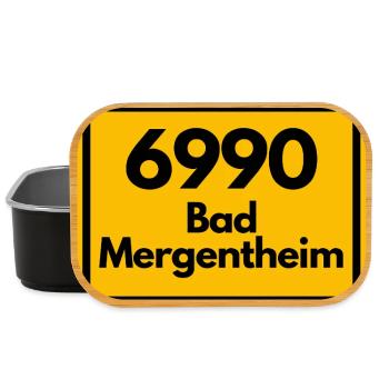 ANCIEN CODE POSTAL RETRO 6990 BAD MERGENTHEIM - Boîte à goûter - noir - Devant