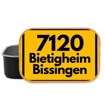 ALTE POSTLEITZAHL PLZ 7120 BIETIGHEIM BISSINGEN - Lunch Box - Schwarz - Vorne