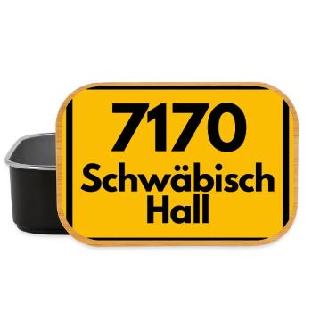 ALTE POSTLEITZAHL PLZ RETRO 7170 SCHWÄBISCH HALL - Lunch Box - Schwarz - Vorne