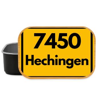 ALTE POSTLEITZAHL PLZ 7450 HECHINGEN HEIMATSTOLZ - Lunch Box - Schwarz - Vorne