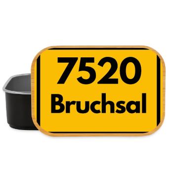 ALTE POSTLEITZAHL RETRO 7520 BRUCHSAL HEIMATSTOLZ  - Lunch Box - Schwarz - Vorne