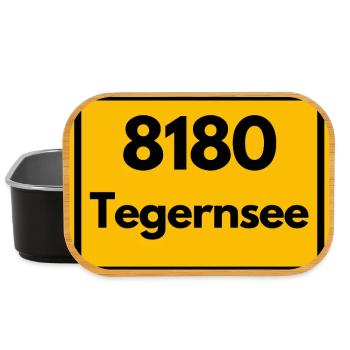 ALTE POSTLEITZAHL RETRO 8180 TEGERNSEE HEIMATSTOLZ - Lunch Box - Schwarz - Vorne