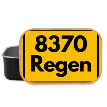 ALTE POSTLEITZAHL PLZ RETRO 8370 REGEN HEIMATSTOLZ - Lunch Box - Schwarz - Vorne