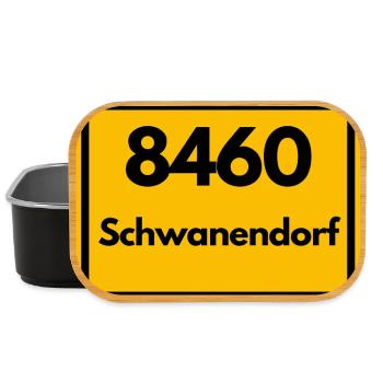 ALTE POSTLEITZAHL PLZ RETRO 8460 SCHWANDORF HEIMAT - Lunch Box - Schwarz - Vorne
