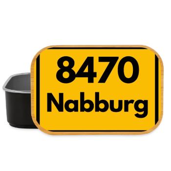 ALTE POSTLEITZAHL PLZ RETRO 8470 NABBURG HEIMAT - Lunch Box - Schwarz - Vorne
