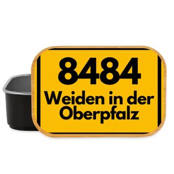 ALTE POSTLEITZAHL PLZ 8484 WEIDEN IN DER OBERPFALZ - Lunch Box - Schwarz - Vorne