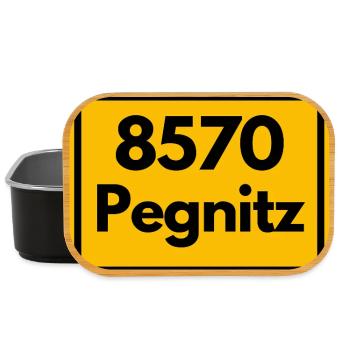 ALTE POSTLEITZAHL PLZ RETRO 8570 PEGNITZ HEIMAT - Lunch Box - Schwarz - Vorne