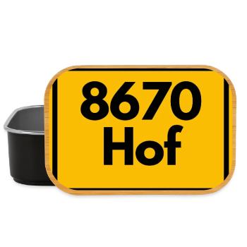 ALTE POSTLEITZAHL PLZ 8670 HOF HEIMATSTOLZ RETRO - Lunch Box - Schwarz - Vorne