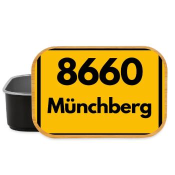 ALTE POSTLEITZAHL PLZ 8660 MÜNCHBERG HEIMATSTOLZ  - Lunch Box - Schwarz - Vorne