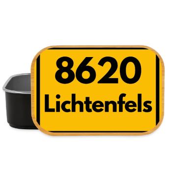 ALTE POSTLEITZAHL PLZ 8640 KRONACH HEIMATSTOLZ - Lunch Box - Schwarz - Vorne