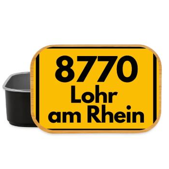 ALTE POSTLEITZAHL PLZ RETRO 8770 LOHR AM MAIN  - Lunch Box - Schwarz - Vorne