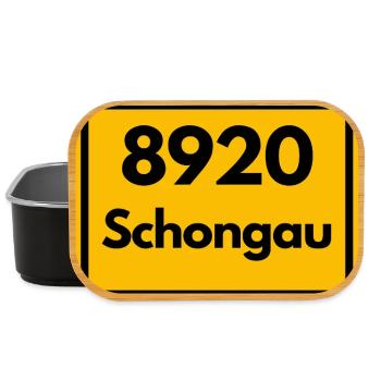 ALTE POSTLEITZAHL PLZ RETRO 8920 SCHONGAU HEIMAT - Lunch Box - Schwarz - Vorne