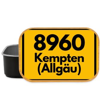 ALTE POSTLEITZAHL PLZ RETRO 8960 KEMPTEN ALLGÄU - Lunch Box - Schwarz - Vorne