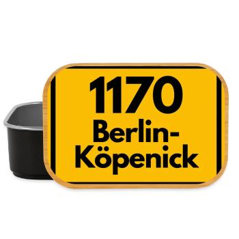 ALTE POSTLEITZAHL PLZ RETRO 1170 BERLIN KÖPENICK  - Lunch Box - Schwarz - Vorne
