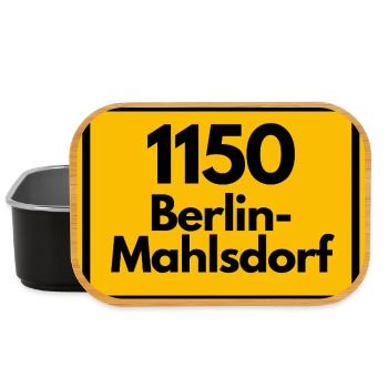 ALTE POSTLEITZAHL PLZ 1150 BERLIN MAHLSDORF HEIMAT - Lunch Box - Schwarz - Vorne