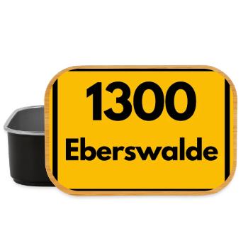 OLD POSTCODE ZIP CODE RETRO 1300 EBERSWALDE HEIMAT - Lunch Box - black - Front