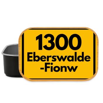ALTE POSTLEITZAHL PLZ RETRO 1300 EBERSWALDE FINOW  - Lunch Box - Schwarz - Vorne