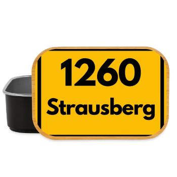 ALTE POSTLEITZAHL PLZ RETRO 1260 STRAUSBERG HEIMAT - Lunch Box - Schwarz - Vorne