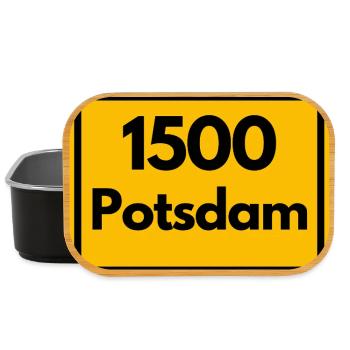 ALTE POSTLEITZAHL PLZ RETRO 1500 POTSDAM HEIMAT - Lunch Box - Schwarz - Vorne