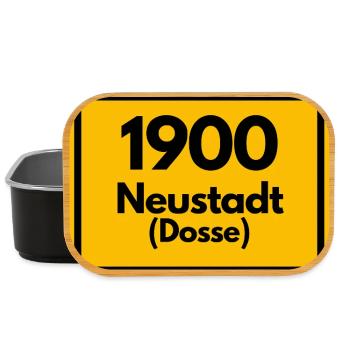 OLD POSTCODE ZIP CODE RETRO 1900 NEUSTADT DOSSE - Lunch Box - black - Front