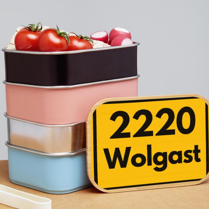 OLD POSTCODE POSTCODE RETRO 2220 WOLGAST HEIMAT Lunch Box