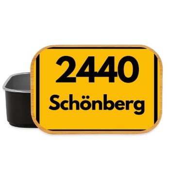 OLD POSTCODE POSTCODE RETRO 2440 SCHÖNBERG HEIMAT - Lunch Box - black - Front