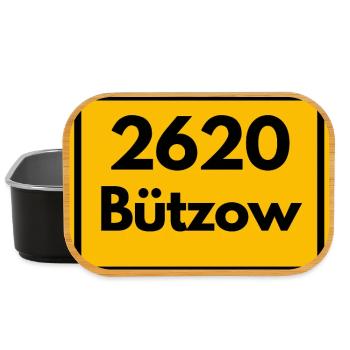 ALTE POSTLEITZAHL PLZ RETRO 2620 BÜTZOW HEIMAT - Lunch Box - Schwarz - Vorne