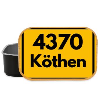OLD POSTCODE ZIP CODE 4370 KÖTHEN HEIMATSTOLZ - Lunch Box - black - Front