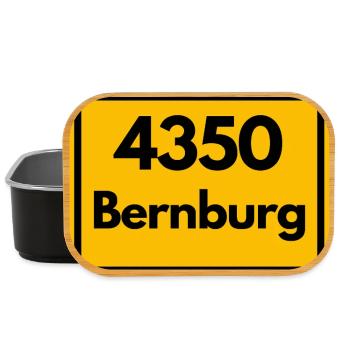 ALTE POSTLEITZAHL PLZ 4350 BERNBURG HEIMATSTOLZ - Lunch Box - Schwarz - Vorne