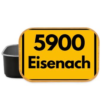 ALTE POSTLEITZAHL 5900 EISENACH HEIMATSTOLZ - Lunch Box - Schwarz - Vorne