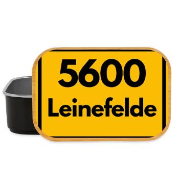 ALTE POSTLEITZAHL 5600 LEINEFELDE HEIMATSTOLZ - Lunch Box - Schwarz - Vorne