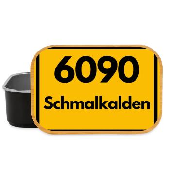 Alte Postleitzahl 6090 Schmalkalden | DDR - Lunch Box - Schwarz - Vorne