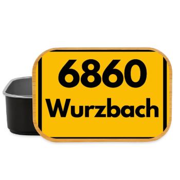 ALTE POSTLEITZAHL PLZ 6860 WURZBACH HEIMATSTOLZ - Lunch Box - Schwarz - Vorne
