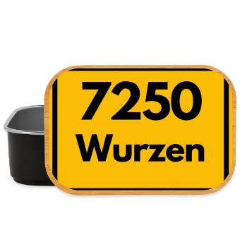 ALTE POSTLEITZAHL 7250 WURZEN HEIMATSTOLZ SACHSEN - Lunch Box - Schwarz - Vorne