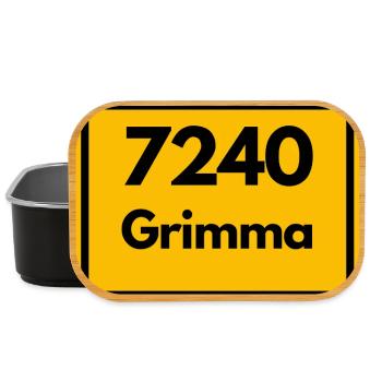 ALTE POSTLEITZAHL 7240 GRIMMA HEIMATSTOLZ SACHSEN - Lunch Box - Schwarz - Vorne