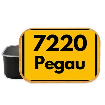 ALTE POSTLEITZAHL 7220 PEGAU HEIMATSTOLZ SACHSEN - Lunch Box - Schwarz - Vorne