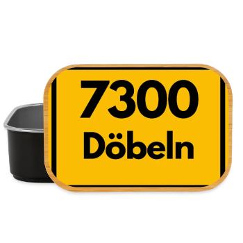 ALTE POSTLEITZAHL 7300 DÖBELN HEIMATSTOLZ SACHSEN - Lunch Box - Schwarz - Vorne
