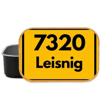 ALTE POSTLEITZAHL 7320 LEISNIG HEIMATSTOLZ SACHSEN - Lunch Box - Schwarz - Vorne