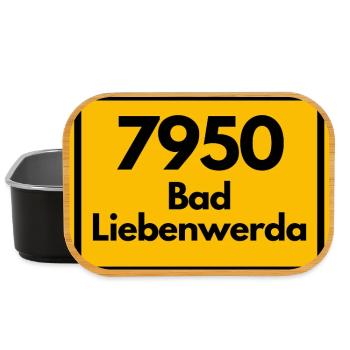 ALTE POSTLEITZAHL PLZ 7950 BAD LIEBENWERDA - Lunch Box - Schwarz - Vorne