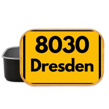 ALTE POSTLEITZAHL PLZ 8030 DRESDEN SACHSEN - Lunch Box - Schwarz - Vorne