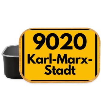 9020 PLZ SACHSEN KARL MARX STADT ALTE POSTLEITZAHL - Lunch Box - Schwarz - Vorne