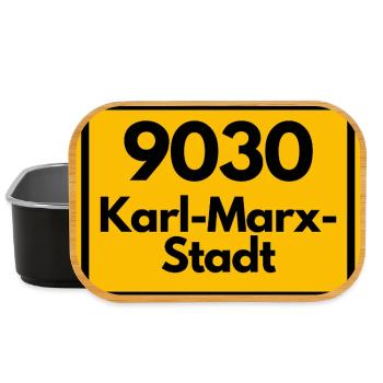9030 PLZ SACHSEN KARL-MARX-STADT ALTE POSTLEITZAHL - Lunch Box - Schwarz - Vorne