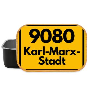 ALTE POSTLEITZAHL 9080 KARL-MARX-STADT PLZ - Lunch Box - Schwarz - Vorne