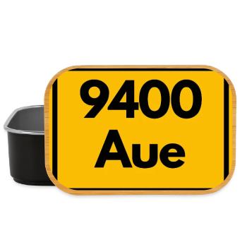 ALTE POSTLEITZAHL PLZ SACHSEN 08280 AUE ERZGEBIRGE - Lunch Box - Schwarz - Vorne