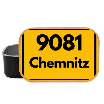 ALTE POSTLEITZAHL PLZ 9081 CHEMNITZ SACHSEN - Lunch Box - Schwarz - Vorne